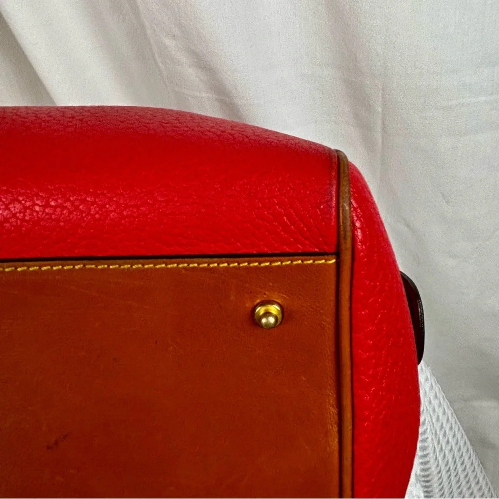 Vintage DOONEY & BOURKE R28 Red DR Speedy Satchel Handbag Purse 1980’s - Picture 6 of 12